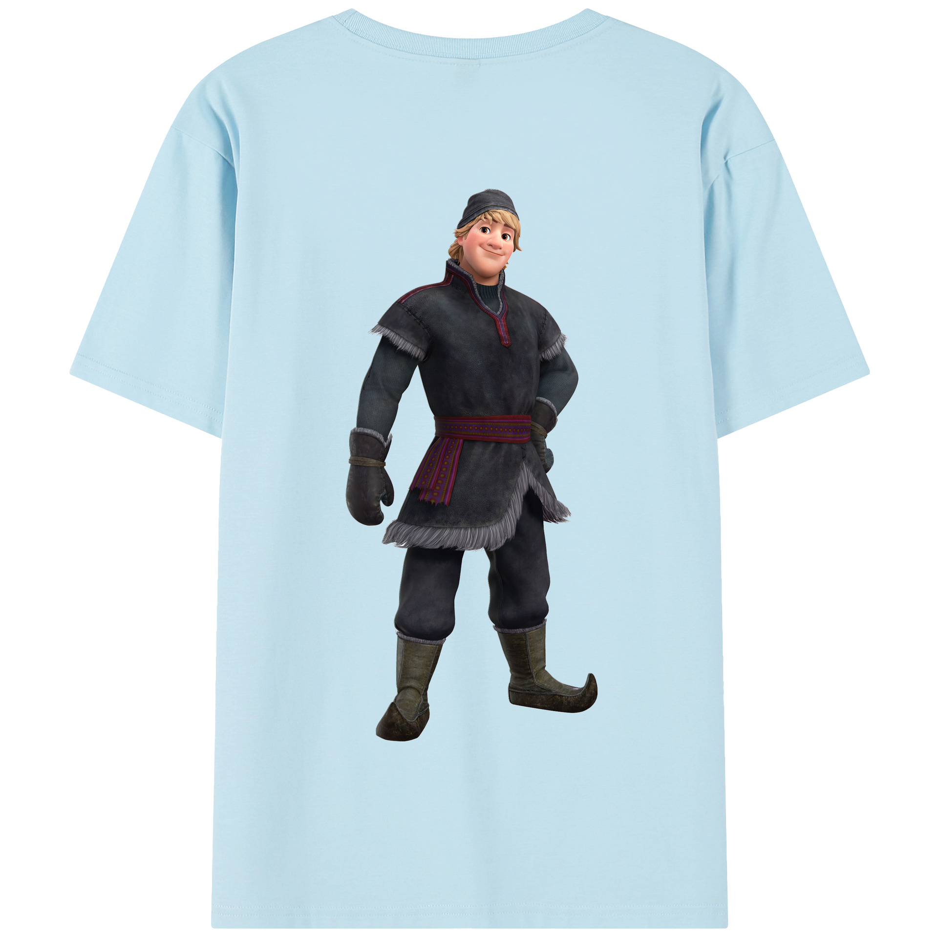 （画像用） アナと雪の女王 アンナ エルサ Frozen Anna Elsa 綿100％半袖Tシャツ（背面プリント）